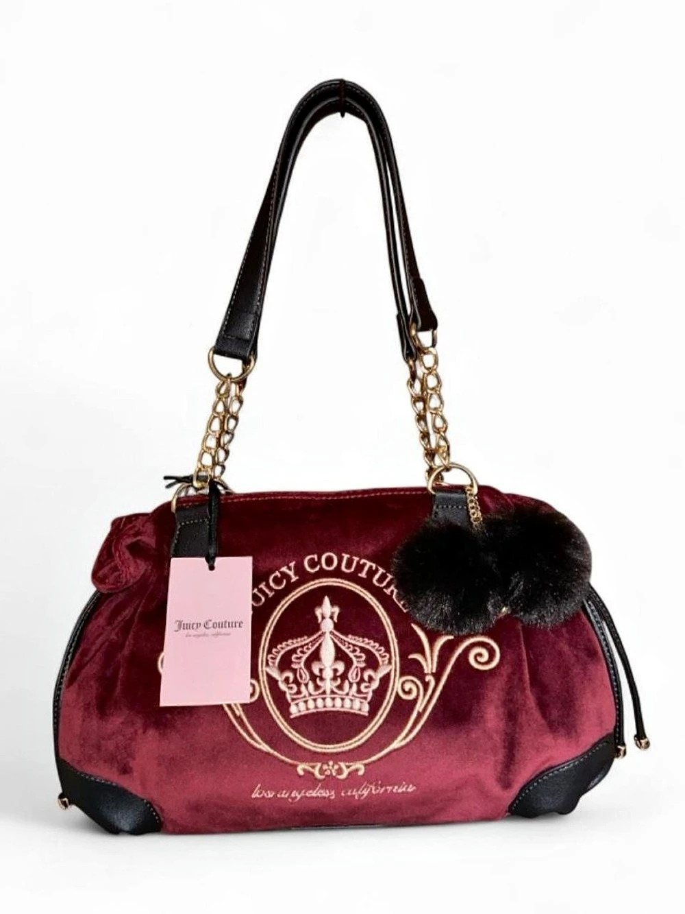 Juicy Couture “Juicy Magnifique Satchel”, cranberry juice
